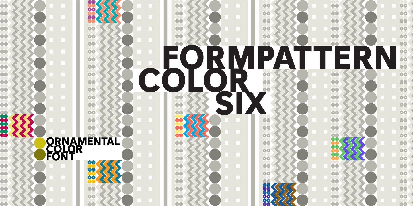 Пример шрифта FormPattern Color Six #16